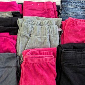 Girls Clothing Bundle Lot Bottoms Pants Leggings Jeans Activewear Size 7 8